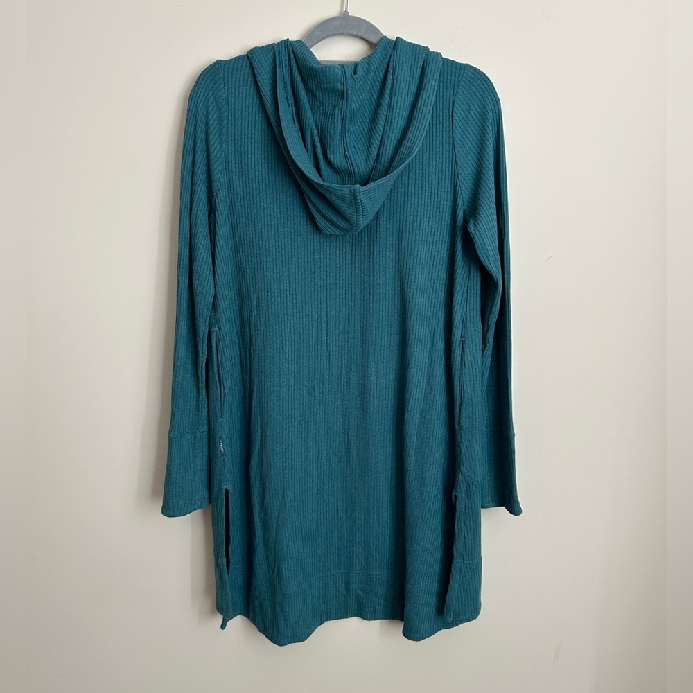 Athleta Teal Green Hooded Cardigan Size Small - Picture 7 of 8